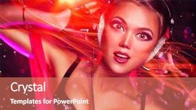  Presentation with sexy - Audience pleasing PPT theme consisting of dj with headphones portrait anime backdrop and a coral colored foreground