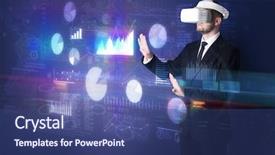  Presentation with ground handling - Slides featuring handling 3d reports and chart background and a ocean colored foreground