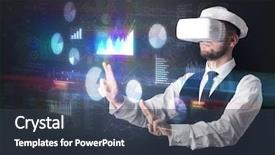  Presentation with elegant - Cool new slide set with handling 3d reports and chart backdrop and a tawny brown colored foreground