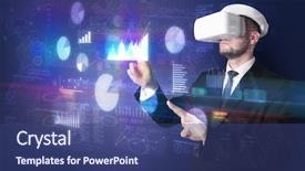  Presentation with fish waste handling - Amazing slide deck having handling 3d reports and chart backdrop and a ocean colored foreground