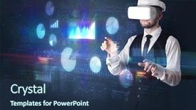  Presentation with fish waste handling - Presentation featuring handling 3d reports and chart background and a ocean colored foreground