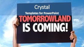 Presentation with sky - Presentation with djs - tomorrowland is coming card background and a teal colored foreground
