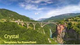  Presentation with long bridge - Amazing slide deck having djurdjevica tara bridge is backdrop and a tawny brown colored foreground