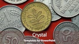  Presentation with oak tree - Presentation having tree 10 leaves - coins of germany oak sprig background and a tawny brown colored foreground