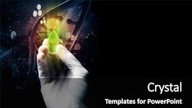  Presentation with scientist - PPT theme enhanced with dna - close up of scientist hand background and a black colored foreground