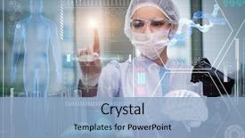  Presentation with medical dna - Presentation design consisting of dna - doctor in futuristic medical concept background and a light blue colored foreground