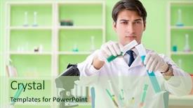  Presentation with gmo - Presentation consisting of dna bird - lab assistant testing gmo chicken background and a  colored foreground