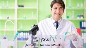  Presentation with gmo - PPT theme with dna bird - lab assistant testing gmo chicken background and a  colored foreground