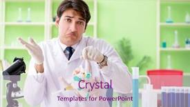  Presentation with gmo - Slide set having dna bird - lab assistant testing gmo chicken background and a lemonade colored foreground