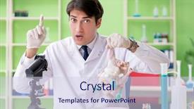  Presentation with gmo - Beautiful PPT theme featuring dna bird - lab assistant testing gmo chicken backdrop and a lemonade colored foreground