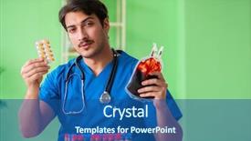  Presentation with blood - Slides with dna capsule - doctor doing blood analysis background and a ocean colored foreground