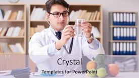  Presentation with dna - Slides consisting of dna diet - doctor checking the quality background and a lemonade colored foreground