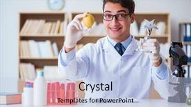  Presentation with prize - Theme with dna diet - doctor scientist receiving prize background and a light blue colored foreground