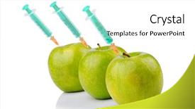  Presentation with apple - Cool new slides with dna diet - experiment with apple and syringes backdrop and a white colored foreground