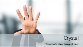  Presentation with composite - PPT theme enhanced with composite of displeased businessman showing background and a light gray colored foreground