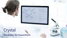  Presentation with lab automation - Slides with working in a medical lab background and a sky blue colored foreground