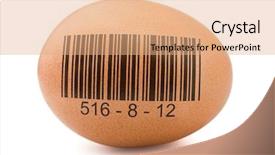  Presentation with code - Beautiful presentation featuring dna food - brown egg with generic bar backdrop and a coral colored foreground