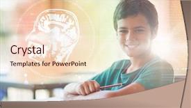  Presentation with brain dna - Presentation with composite image of digitally image background and a lemonade colored foreground