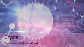  Presentation with abstract red - PPT theme enhanced with dna helix interface against red background and a coral colored foreground