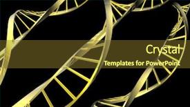  Presentation with dna black - Presentation theme featuring dna isolated in black background background and a tawny brown colored foreground