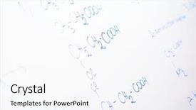  Presentation with science abstract - Slides featuring chemical molecule structure on white background and a sky blue colored foreground