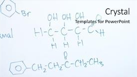  Presentation with science abstract - Amazing PPT layouts having chemical molecule structure on white backdrop and a cool aqua colored foreground