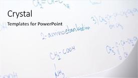  Presentation with science abstract - Amazing PPT layouts having chemical molecule structure on white backdrop and a sky blue colored foreground