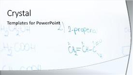  Presentation with science abstract - PPT layouts with chemical molecule structure on white background and a white colored foreground