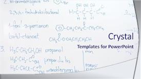  Presentation with science abstract - Cool new PPT layouts with chemical molecule structure on white backdrop and a sky blue colored foreground