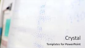  Presentation with science abstract - Colorful PPT layouts enhanced with chemical molecule structure on white backdrop and a white colored foreground