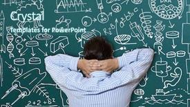  Presentation with inventor - Amazing presentation theme having dna medicine - crazy inventor photo compilation photo backdrop and a ocean colored foreground