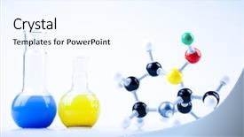  Presentation with dna - Colorful theme enhanced with dna models - laboratory glass backdrop and a cool aqua colored foreground