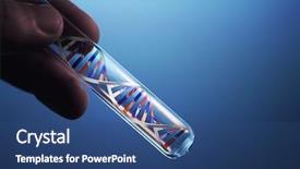  Presentation with dna molecule - PPT layouts featuring dna molecule in test tube background and a ocean colored foreground