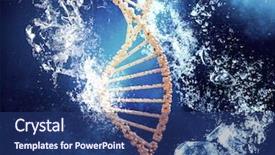  Presentation with dna molecule - PPT layouts enhanced with dna molecule in water background and a ocean colored foreground