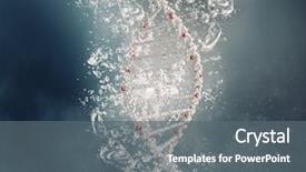  Presentation with dna molecule - Colorful theme enhanced with dna molecule in water backdrop and a gray colored foreground