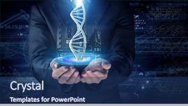  Presentation with dna molecule - Audience pleasing slide set consisting of dna molecule research mixed media backdrop and a navy blue colored foreground