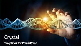  Presentation with dna molecule - Beautiful slide deck featuring dna molecule research backdrop and a black colored foreground