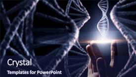  Presentation with dna molecule - Audience pleasing PPT theme consisting of dna molecule research backdrop and a navy blue colored foreground