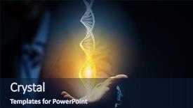  Presentation with dna molecule - Cool new presentation with dna molecule research backdrop and a navy blue colored foreground