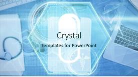  Presentation with drug - Slide deck featuring dna phone - drug against various equipment background and a sky blue colored foreground