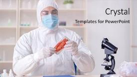  Presentation with lab - Audience pleasing presentation theme consisting of dna phone - expert criminologist working backdrop and a light gray colored foreground