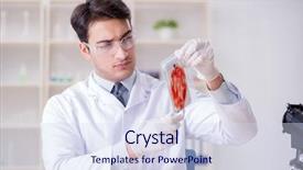  Presentation with lab - Cool new PPT theme with dna phone - expert criminologist working backdrop and a sky blue colored foreground