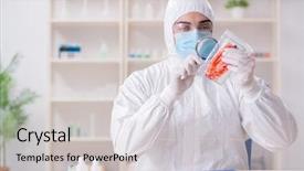  Presentation with lab - Colorful presentation enhanced with dna phone - expert criminologist working backdrop and a light gray colored foreground