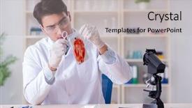  Presentation with dna - Cool new presentation design with dna phone - expert criminologist working backdrop and a light gray colored foreground