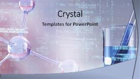  Presentation with dna structure - Presentation theme having dna structure against beaker background and a light blue colored foreground