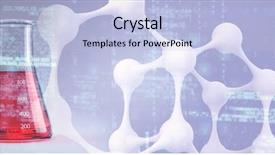  Presentation with dna structure - Presentation theme enhanced with dna structure against laboratory flask background and a light blue colored foreground
