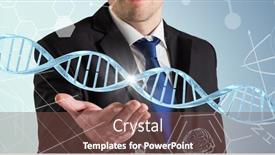  Presentation with medical business - Amazing theme having dna-structure-and-chemical-structures backdrop and a tawny brown colored foreground