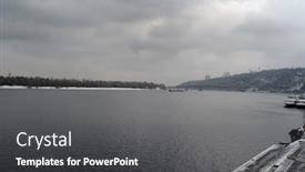  Presentation with winter river - Slide deck with dnepr-river-in-kiev background and a dark gray colored foreground