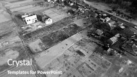  Presentation with infrared - Amazing PPT theme having dnepro - infrared filter aerial view backdrop and a gray colored foreground