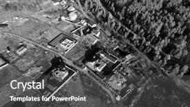  Presentation with infrared - Audience pleasing PPT theme consisting of dnepro - infrared filter aerial view backdrop and a dark gray colored foreground